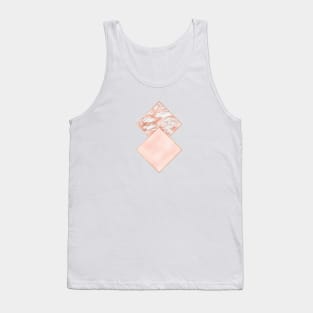 Diamond rose gold marble - soft blush Tank Top